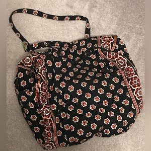 Black and red Vera Bradley duffle bag small